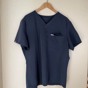FIGS Men's Navy V-Neck Scrub Top with Chest Pocket size XL